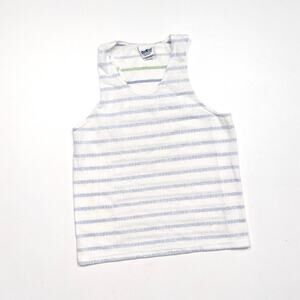 Vintage Oshkosh B'gosh Tank Top Boys Size 6 White Stripe Racerback Top